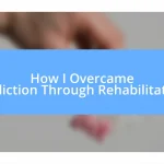 How I Overcame Addiction Through Rehabilitation