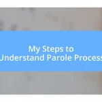 My Steps to Understand Parole Process